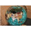Image 7 : Semi-precious Gemstone World GLOBE on a Brass Stand