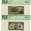 Image 1 : 1900 25¢ DC-15c EF40PPQ & 1923 DC-24d EF45PPQ.  Lot of 2 notes both PCGS graded.