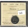 Image 1 : Nfld 1870 10¢ Obv 2 ICCS F15.