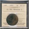 Image 1 : 1891 1¢ LL SD Obv3 ICCS AU55.