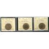 Image 1 : 1903, 1909 & 1910 1¢ ICCS MS63RB.  Lot of 3 coins.