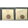 Image 1 : 1920 & 1933 1¢ ICCS MS63RD.  Lot of 2 coins.