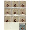 Image 1 : 1981, 1984(8) & 1992 1¢ PR66 UHC.  Lot of 10 coins all ICCS graded except for one which is CCCS grad