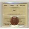 Image 1 : 1998 1¢ ICCS MS65RD.