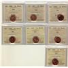 Image 1 : 2000W, 2003, 2006, 2006P, 2007, 2008, 2009, 1¢ ICCS MS66 Red,  Lot of 7 coins,
