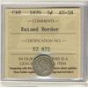 Image 1 : 1870 5¢ Raised Border ICCS AU58.  Full lustre.