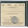 Image 1 : 1899 5¢ ICCS AU55.  Lustrous and well struck.