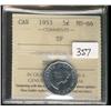 Image 1 : 1953 5¢ SF ICCS MS66.
