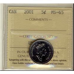 2001 5¢ MS65.
