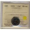 Image 1 : 1919 10¢ ICCS MS64.  Lovely Green tint.