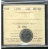Image 1 : 1970 10¢ ICCS MS66.