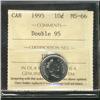 Image 1 : 1995 10¢ Dbl 95 ICCS MS66.