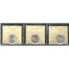 Image 1 : 1941 & 1943 25¢ ICCS MS63.  Lot of 3 coins.