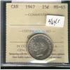 Image 1 : 1947 25¢ ICCS MS65.   Light scattered tones.
