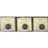 Image 1 : 1976, 1977 & 1979 25¢ ICCS MS65.  Lot of 3 coins.