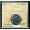 Image 1 : 1995 25¢ ICCS MS66.
