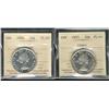 Image 1 : 1954 & 1955 50¢ ICCS PL65 Cameo.  Lot of 2 coins.