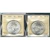 Image 1 : 1937 & 1939 $1 ICCS MS64.  Lot of 2 coins both white and lustrous.