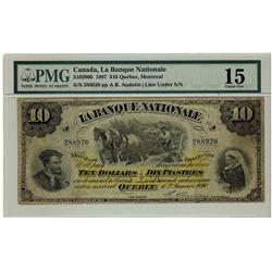 La Banque Nationale, 1897 $10 #288920, CH-510-20-06, Lines PMG CH F15.