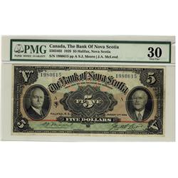 The Bank of Nova Scotia, 1929 $5 #1980615, CH-550-34-02, PMG VF30.