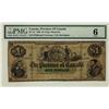 Image 1 : Province of Canada, 1866 $1 #07690, PC-2a, PMG G6.