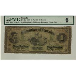 1870 $1 #564800, DC-2bi PMG G6.
