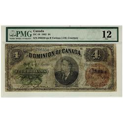 1882 $4 DC-10 #286550, PMG F12.