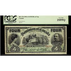 1902 $4 DC-17b #396763. PMG VF25PPQ.
