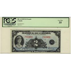 1935 $2 BC-4 #F014652, PCGS VF35.  A nice french note.