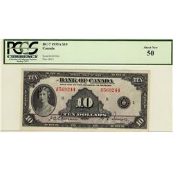1935 $10 BC-7 #A569244 PCGS AU50