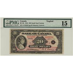 1935 $20 BC-9b #A123264 PMG F15