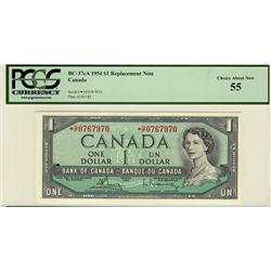 1954 $1 BC-37cA #*H/F0767970 PCGS AU55