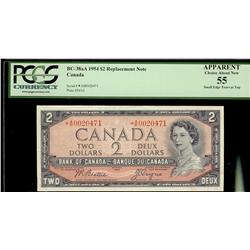 1954 $2 BC-38aA *A/B PCGS apparent AU55
