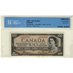 1954 $100 BC-35a #AJ0523636, CCCS UNC60.