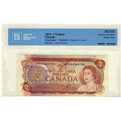 1974 $2 BC-47aA #RA6560753, CCCS AU55.