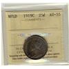 Image 1 : NFLD 1919C  25¢ ICCS AU55