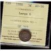Image 1 : 1886 Large 6 5¢ ICCS AU50, lightly toned.  Scarce!