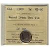 Image 1 : 1909 5¢ Rd Lvs ICCS MS60  Lightly toned.