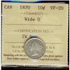 Image 1 : 1870 10¢ Wide O ICCS VF20