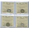 Image 1 : 1901, 1902, 1903H and 1906.  Lot of 4 ICCS graded 10¢ coins, all VF30.