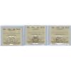 1919, 1931 and 1936  Lot of 3 ICCS graded 10¢ coins, all MS63 and brilliant.