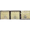 Image 1 : 1921, 1929, 1932 10¢ all ICCS MS62,  Lot of 3 coins,