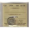 Image 1 : 1934 10¢ ICCS AU58