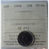 Image 1 : 1948 10¢ ICCS SP64. Medium tone