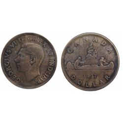 1937 $1 PCGS MS65 Superbly toned.  Very rare!