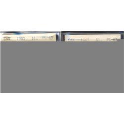 1965 LgeBds Blt 5, 1965 LgeBds Ptd 5  Cameo $1 both ICCS PL65,