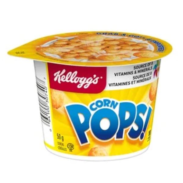 Kellogg’s Corn Pops Cereal in Cups, 12 x 50 g, 600 g Total