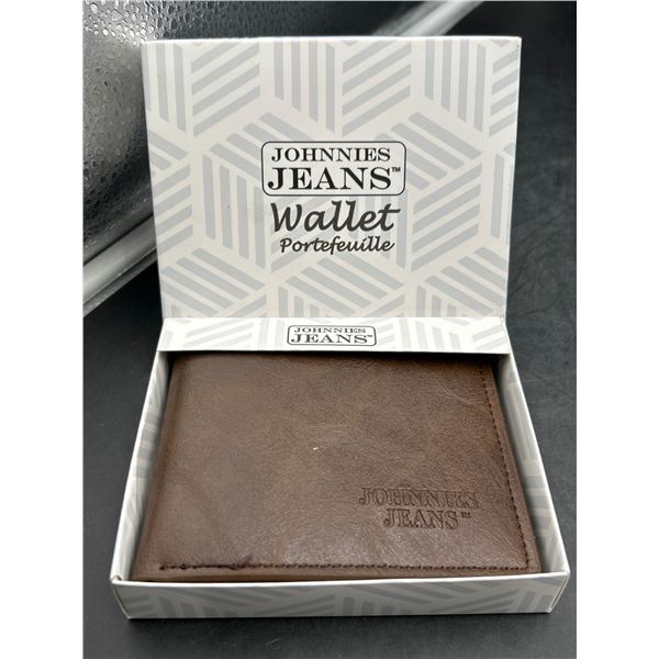 Johnnies Jeans Brown Leather Wallet With Multiple Compartments