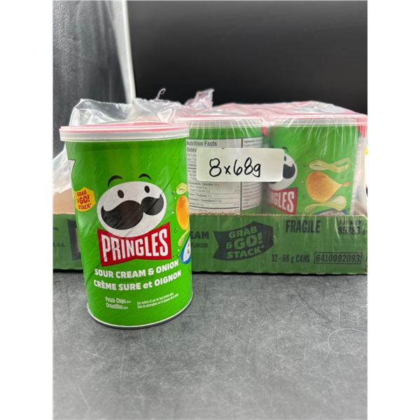 Pringles Sour Cream and Onion 68g Cans, Set of 8