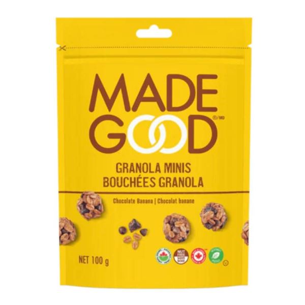 Lot of 5 Made Good Granola Minis, Chocolate Banana, 100g Each